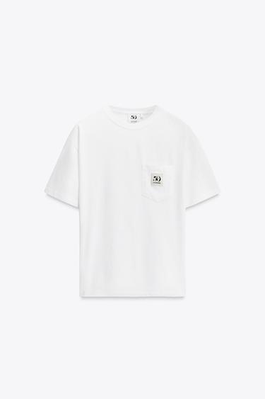 50TH ANNIVERSARY PATCH POCKET T-SHIRT - White by Zara