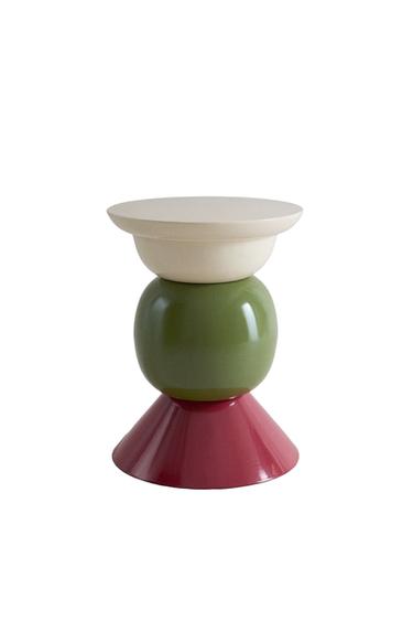 METAL SIDE TABLE WITH GEOMETRIC SHAPES - Multicoloured by Zara