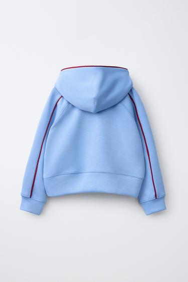 CONTRAST HOODIE - Light blue by Zara - Image 1
