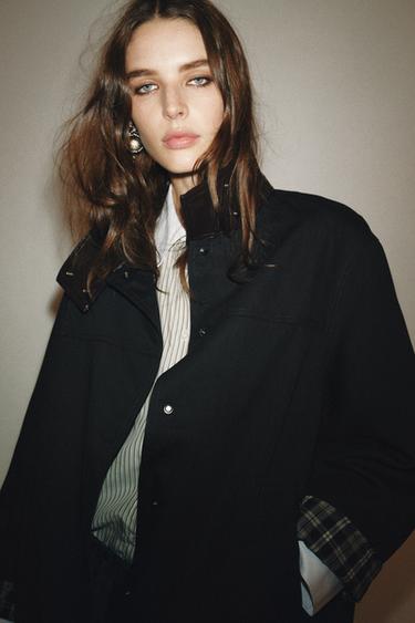 جاكيت بياقة متدرجة ZW COLLECTION - بحري by Zara