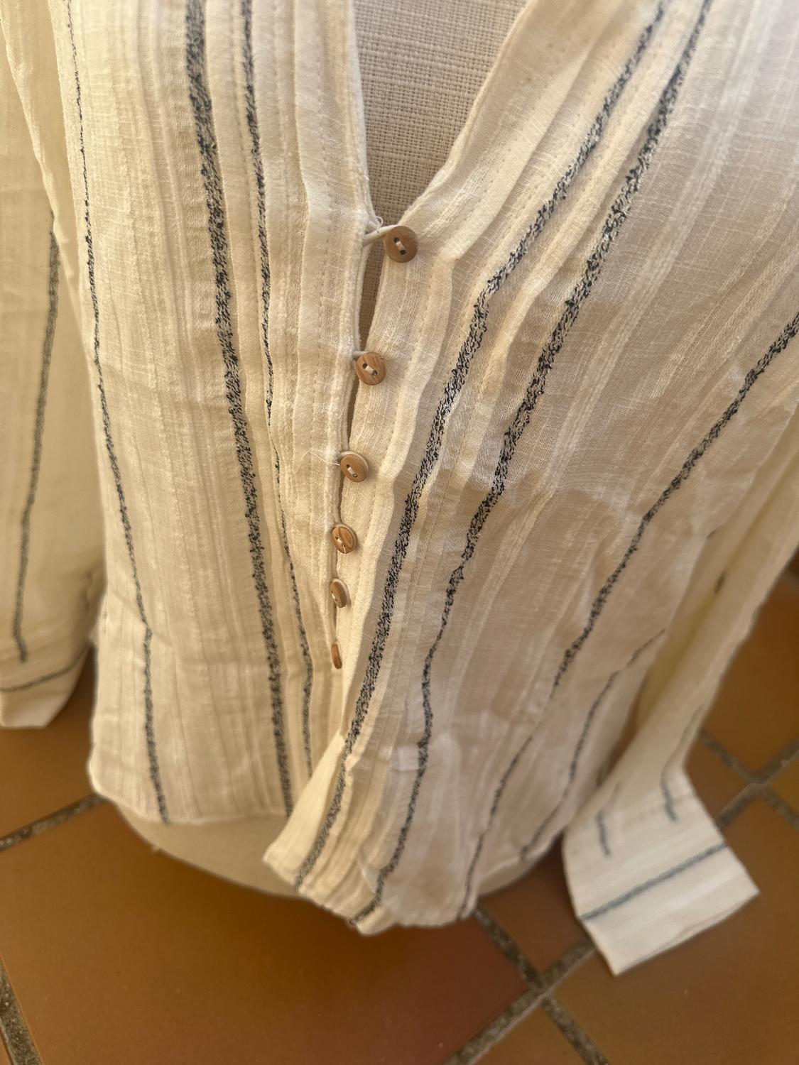 RUSTIC STRIPED BLOUSE - Image 2