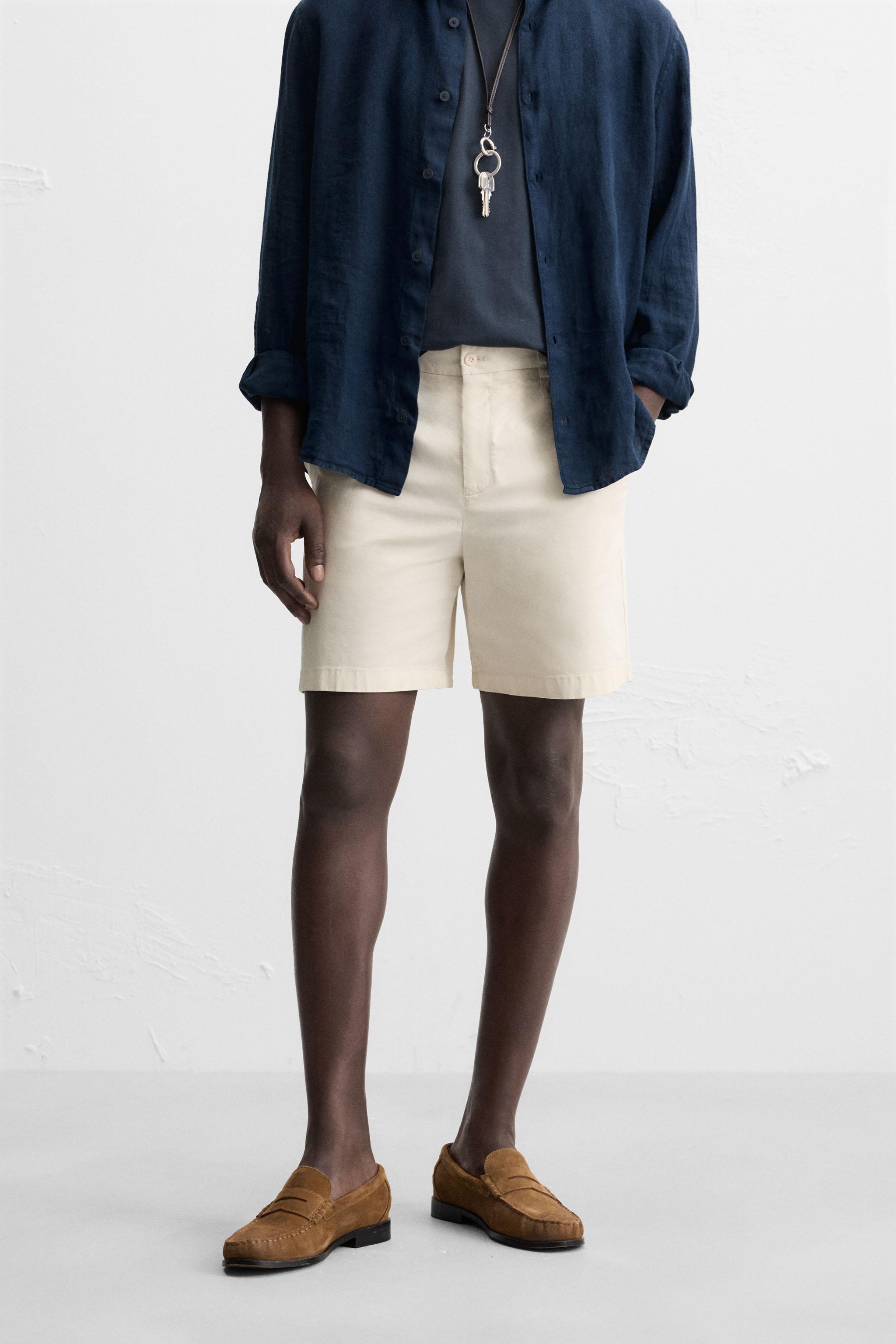 BERMUDA REGULAR FIT PLIS