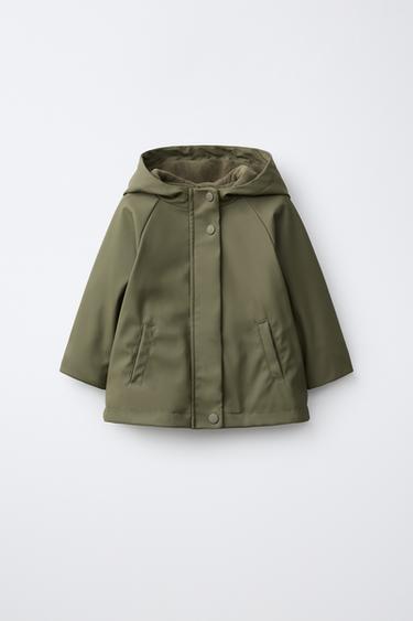 IMPERMEABILE GOMMATO WATER RESISTANT - Verde medio di Zara