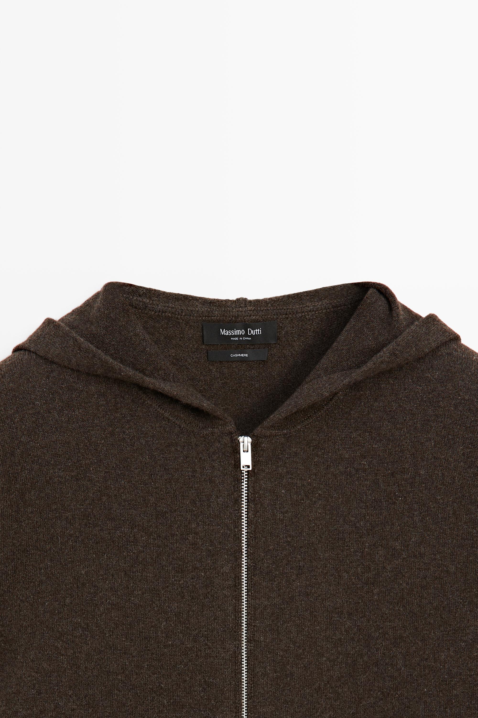 100% cashmere hooded cardigan