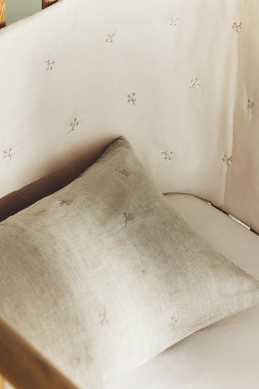 CHILDREN'S COTTON COT BUMPER COVER - Ecru by Zara