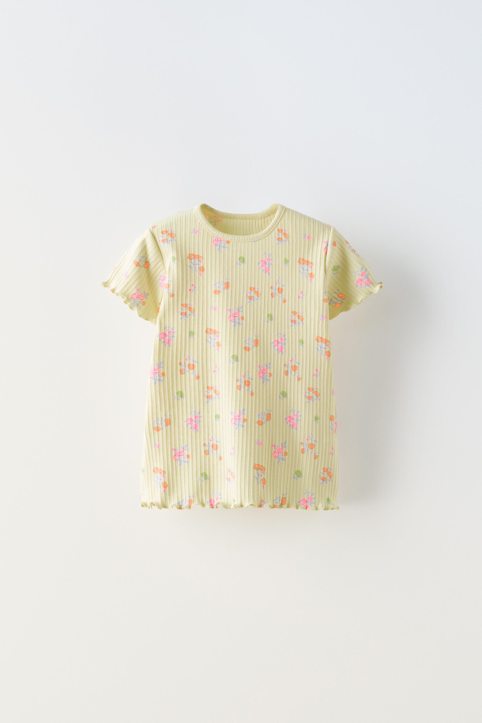 Camiseta amarilla niña zara sale