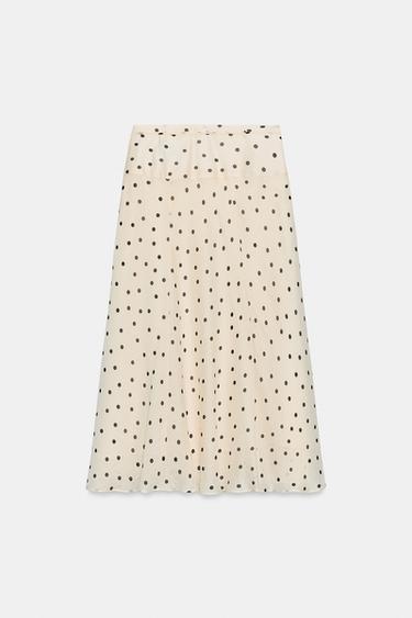 JUPE MI-LONGUE À POIS - Imprimée de Zara - Image 6