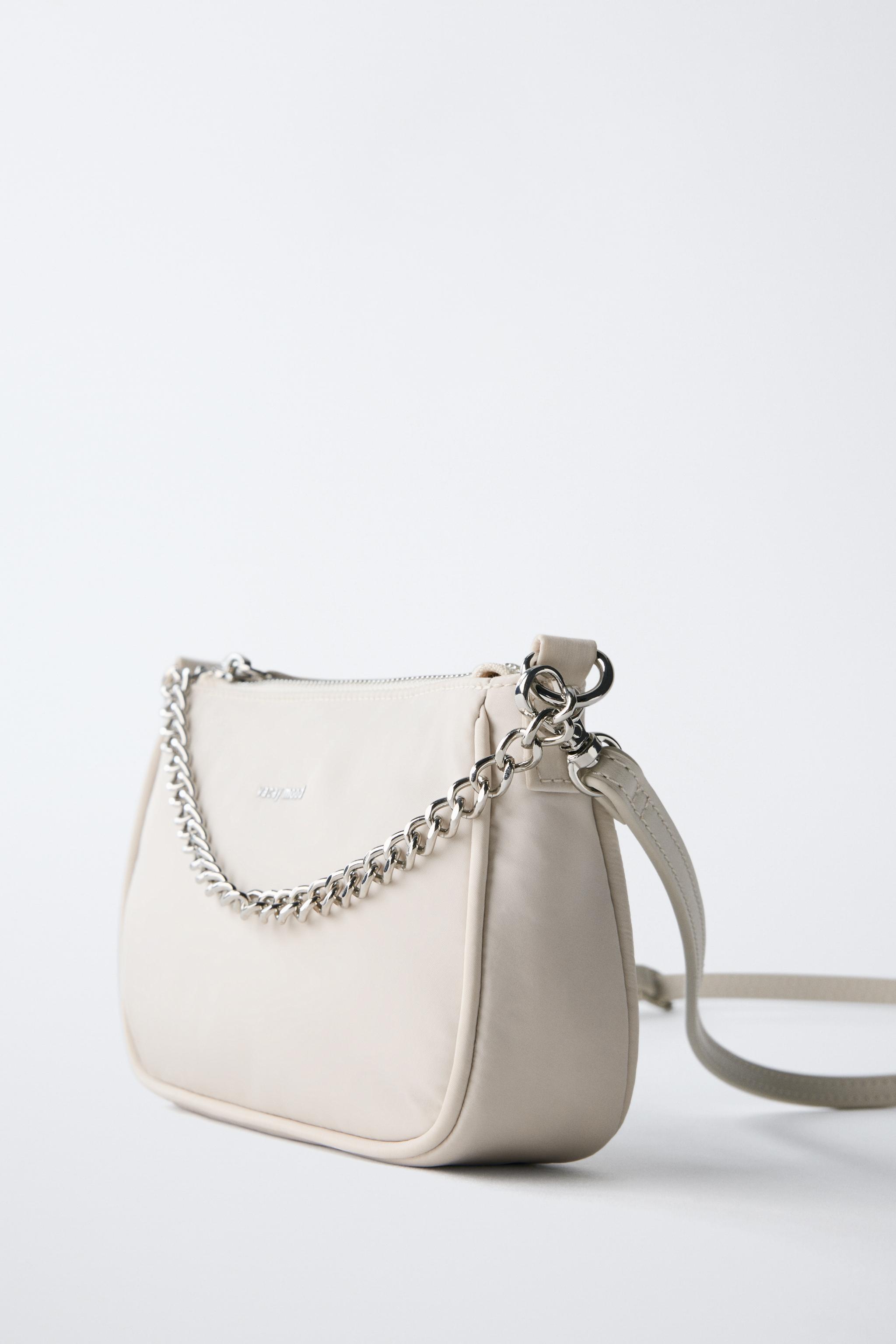CROSSBODY BAG WITH CHAIN - Off White | ZARA United States CROSSBODY BAG WITH CHAIN - Off White | ZARA United States