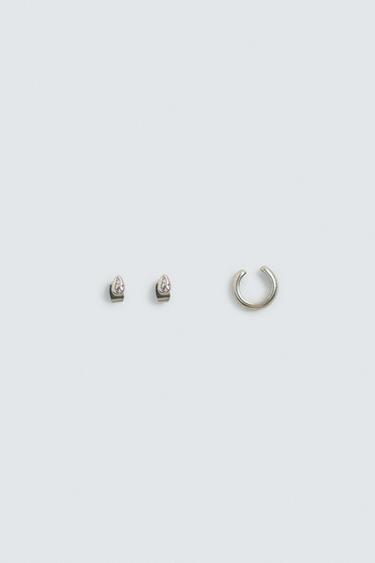 LOT DE 3 BOUCLES D'OREILLES COMBINÉES - Argent de Zara - Image 4