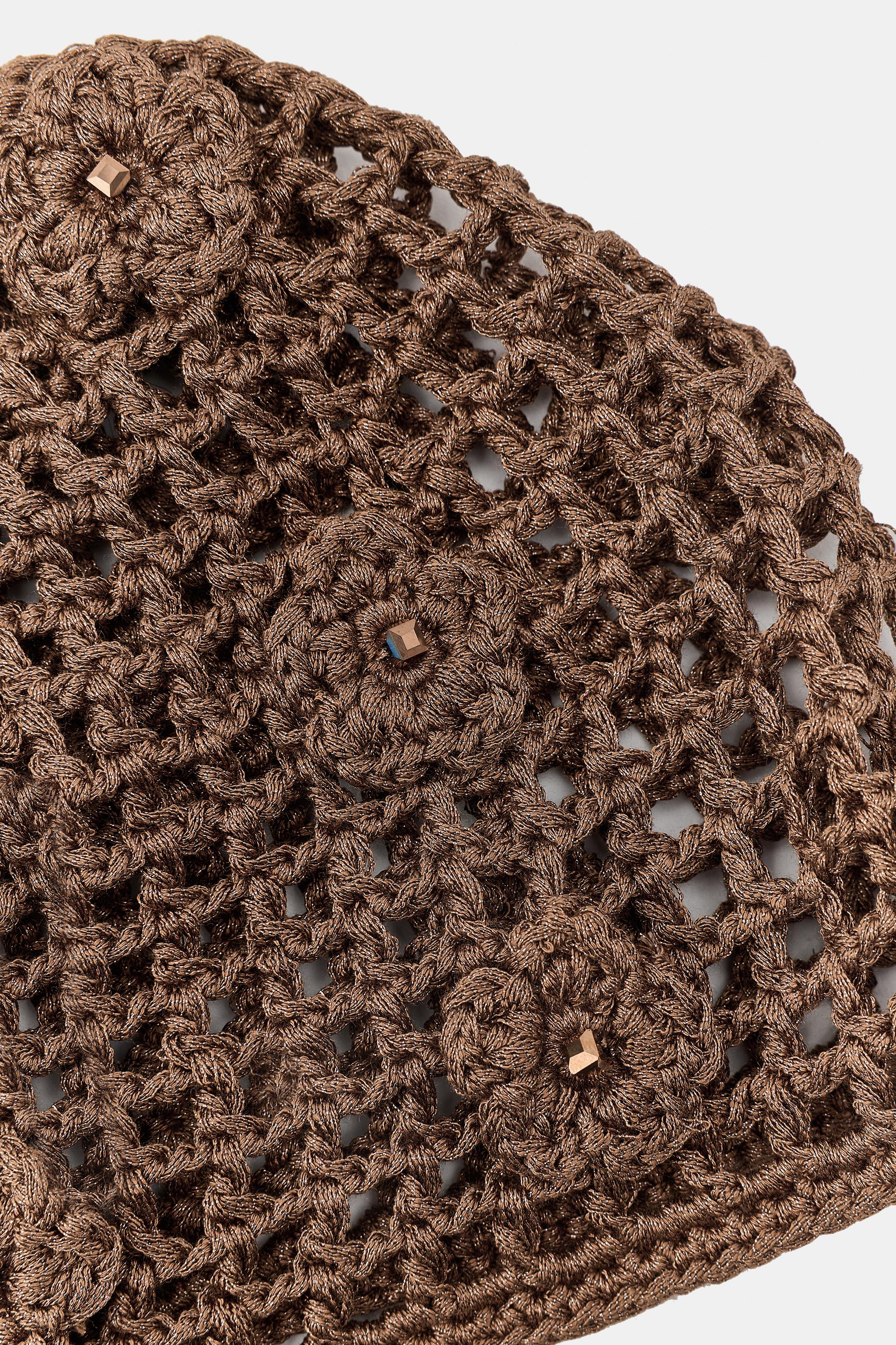 BONNET CALOT CROCHET FLEURS FANTAISIE
