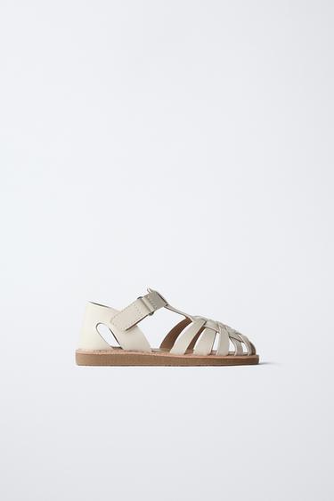 CLASSIC CAGE SANDALS - White by Zara - Image 0