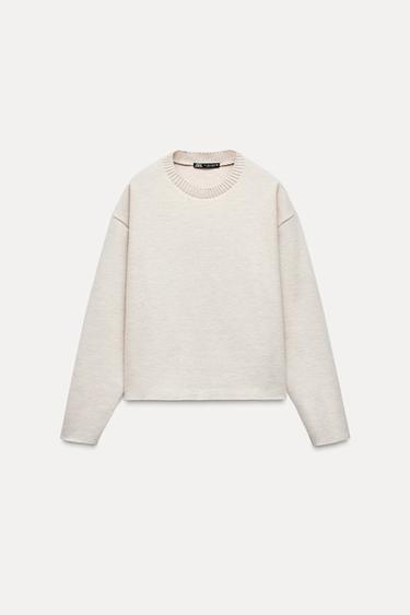 Zara SOFT SWEATER - Beige marl