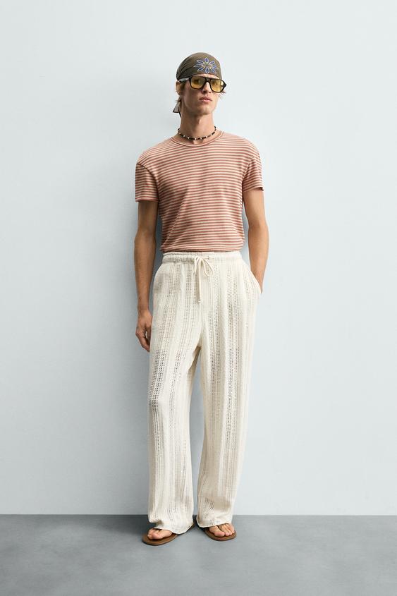 STRIPED JACQUARD T-SHIRT