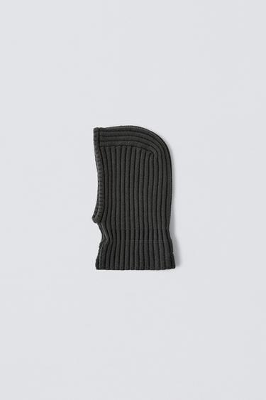 Zara RIBBED KNIT BALACLAVA - Blue / Indigo