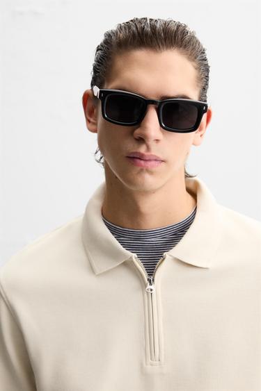 ZIP COLLAR POLO SHIRT - Oyster-white by Zara - Image 5