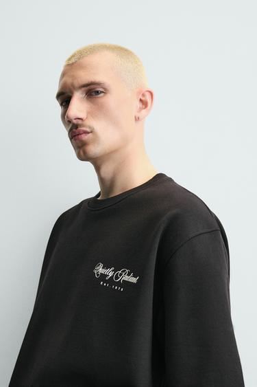 T-SHIRT À INSCRIPTIONS IMPRIMÉES - Noir de Zara - Image 4