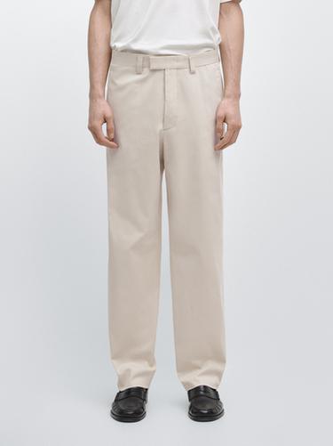 Zara Tailored fit barrel trousers - Beige