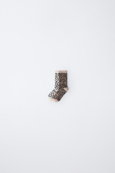 2-PACK OF ANIMAL PRINT SOCKS - only one by Zara