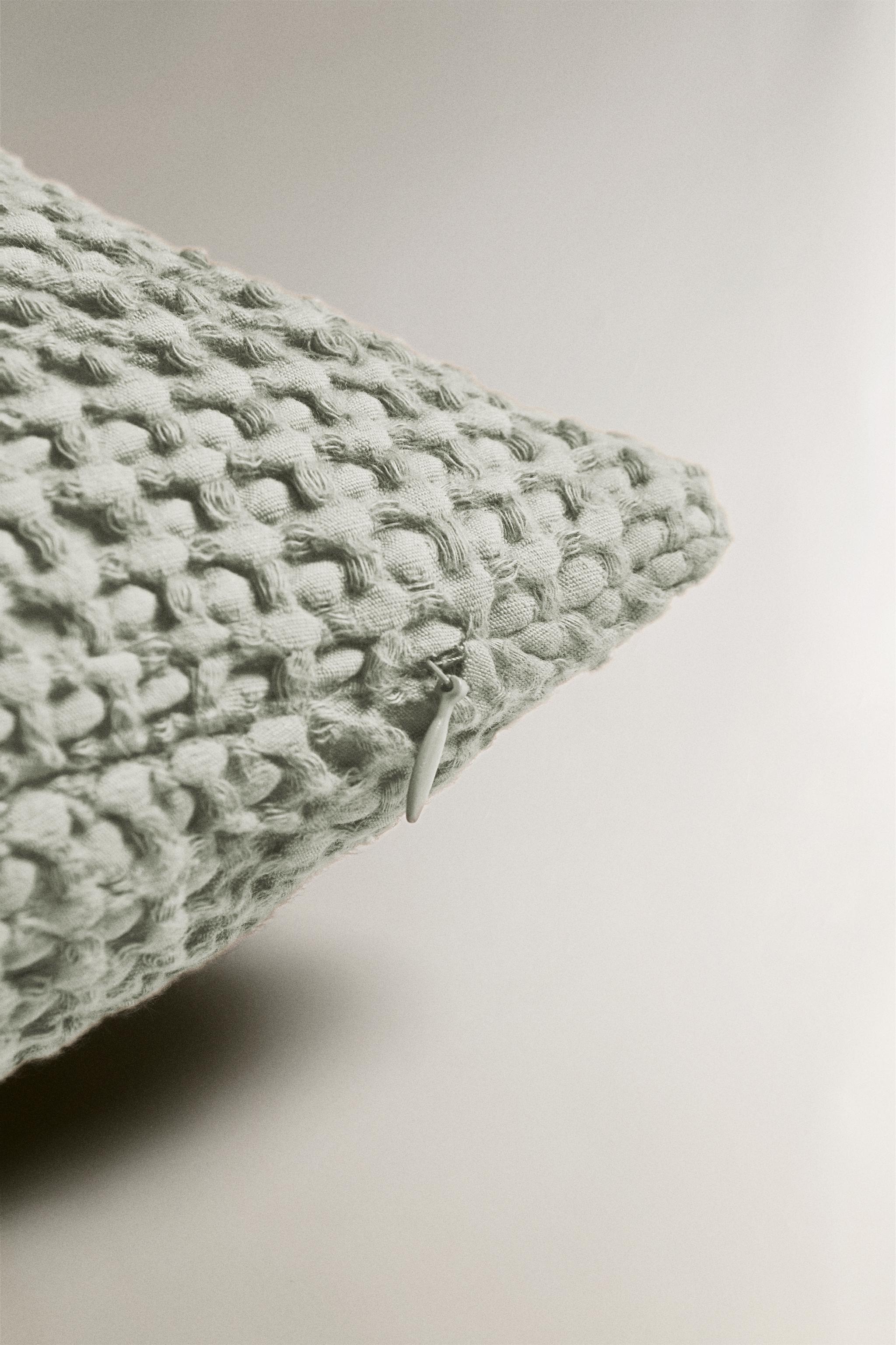 WAFFLE-KNIT THROW PILLOW COVER