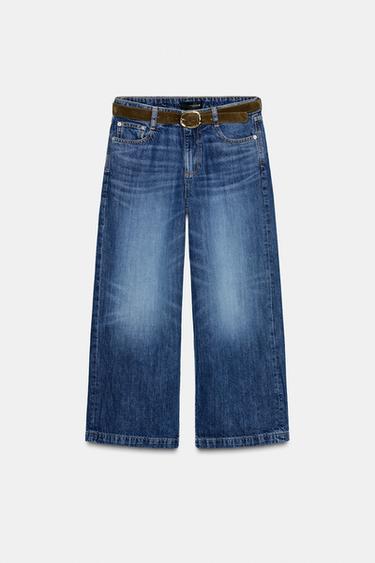 JEAN Z1975 LARGE COURT AVEC CEINTURE - Bleu de Zara - Image 8