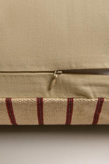 STRIPED CUSHION COVER - Light beige by Zara - Image 3
