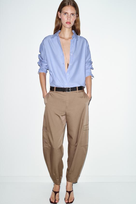 HIGH-WAISTED CARGO PANTS