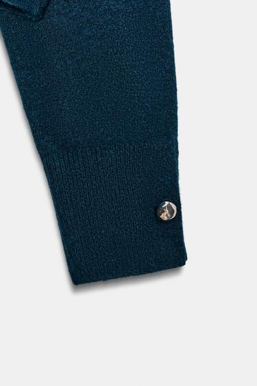 SOFT KNIT SWEATER WITH BUTTONS - Blue by Zara - Image 6