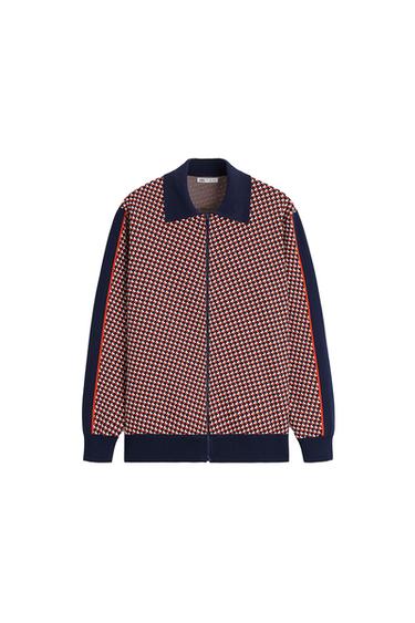 CÁRDIGAN JACQUARD GEOMÉTRICO