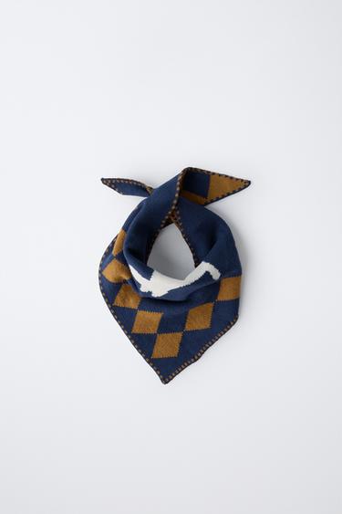 HORSE KNIT BANDANA - Blue by Zara