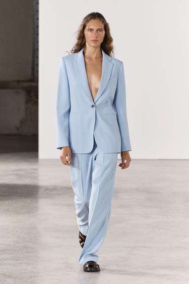 БЛЕЙЗЕР ПРЯМОГО КРОЯ — ZW COLLECTION — ГОЛУБОЙ от Zara — изображение 0