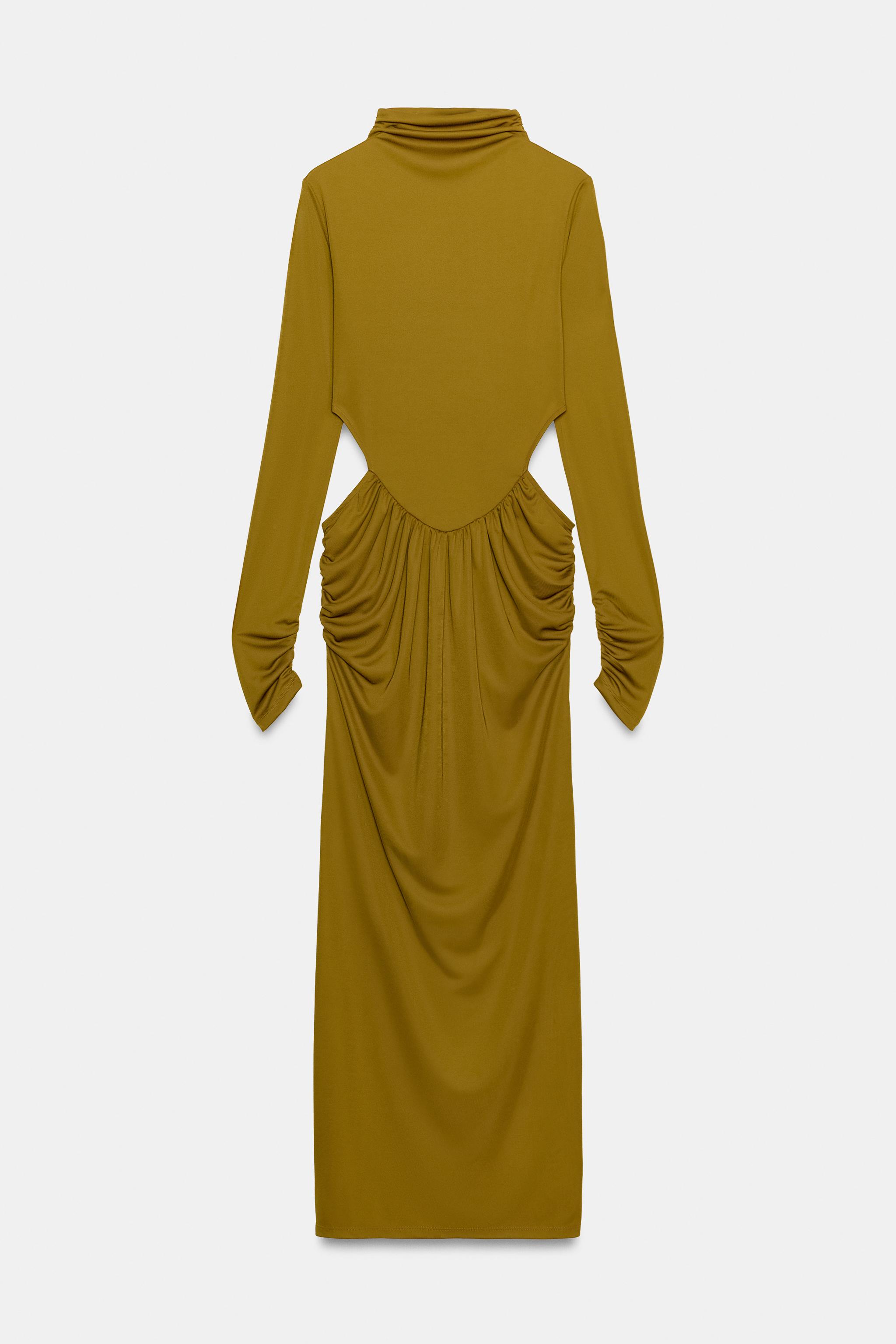 FLOWY CUT OUT DRESS - Oil | ZARA United States FLOWY CUT OUT DRESS - Oil | ZARA United States
