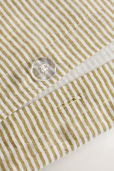 HOUSSE DE COUETTE ENFANT GAZE RAYURES - Vert de Zara - Image 3