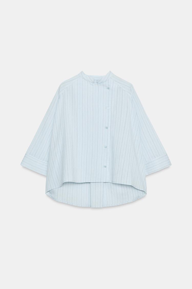 Camisa asimétrica a rayas de la colección ZW 5