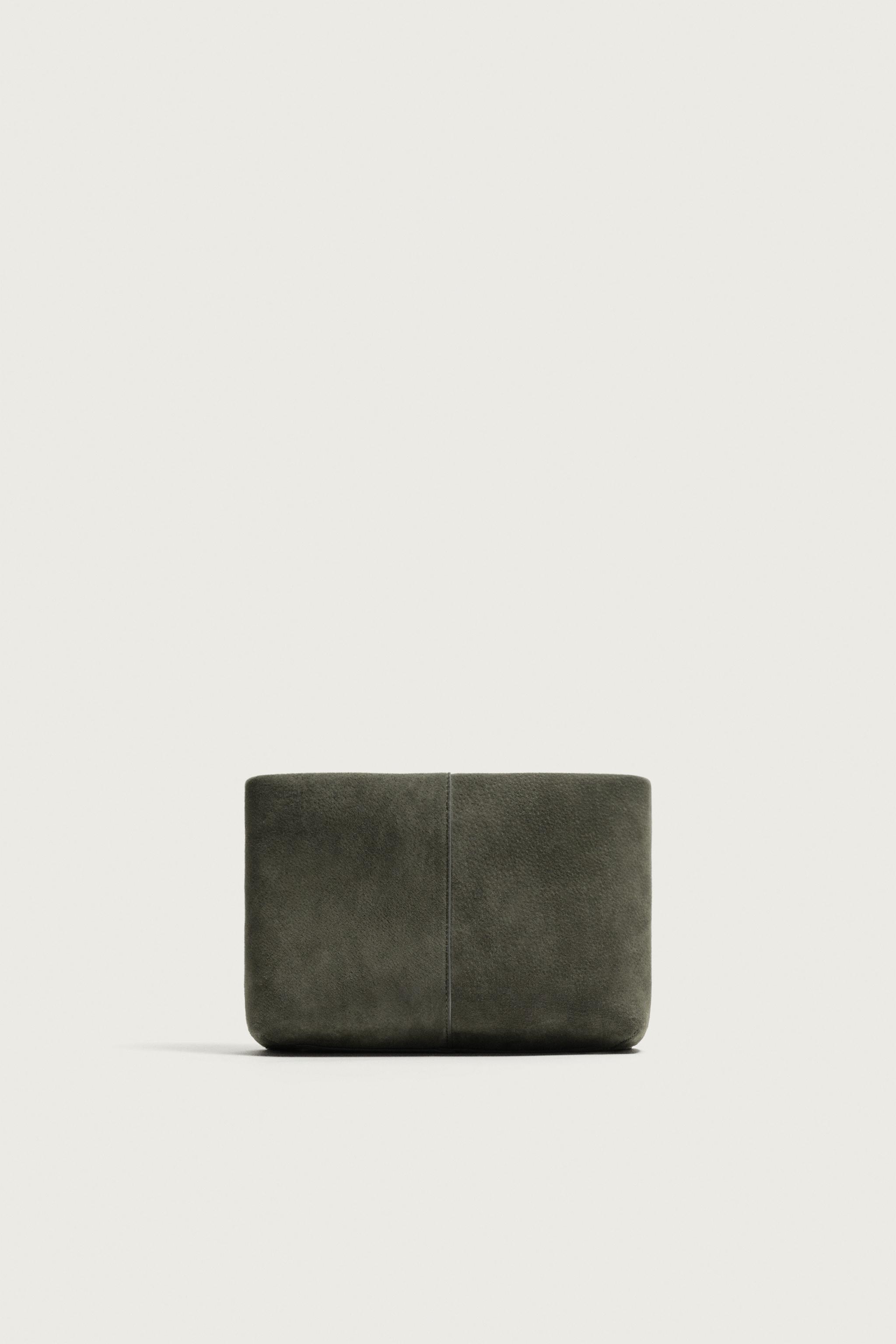 レザーポーチ - グレー | ZARA Japan / 日本
