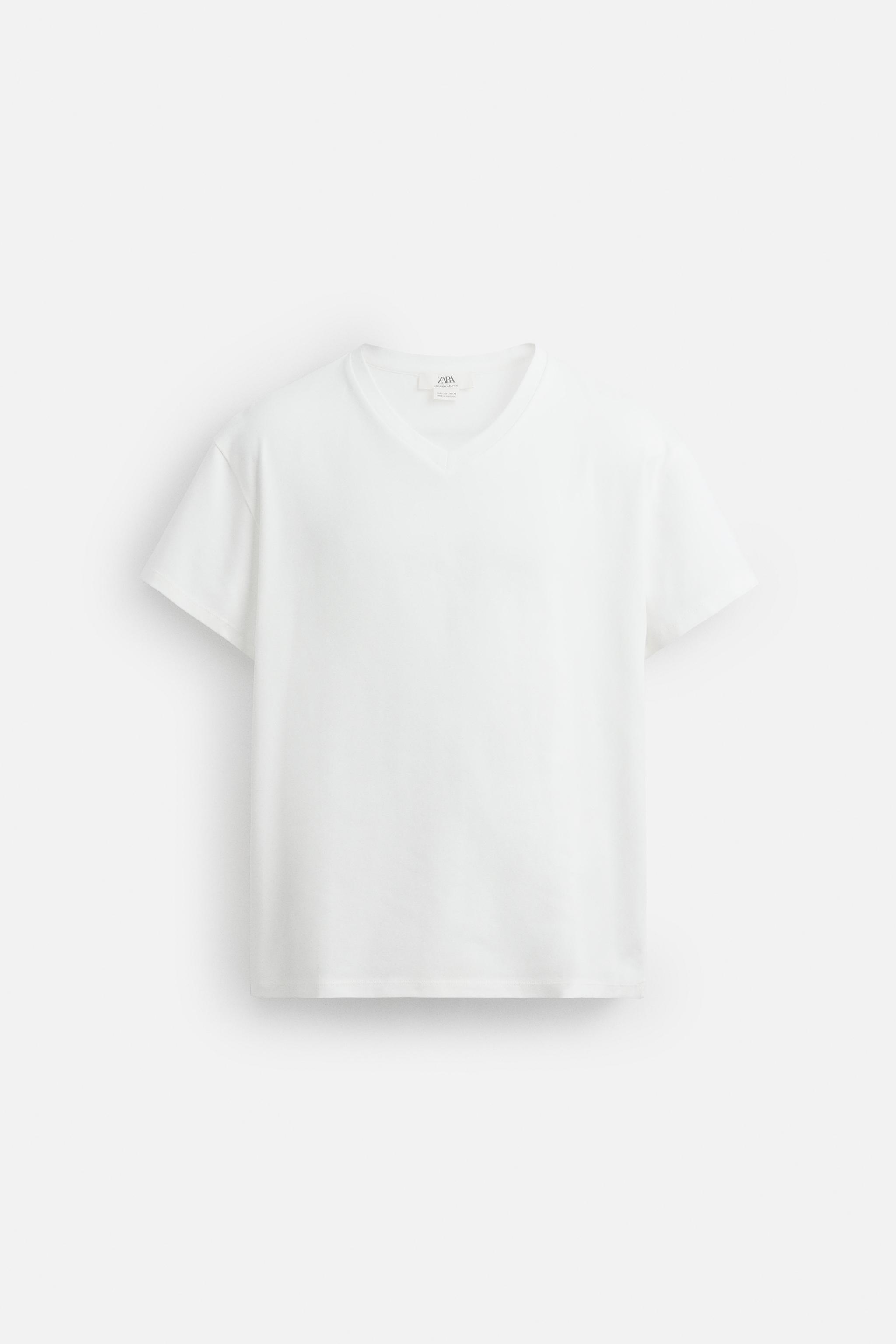 LIMITED EDITION V-NECK T-SHIRT - White | ZARA United States