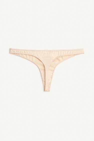LIMITED EDITION MINIMAL SILK THONG - Pastel pink by Zara - Image 1