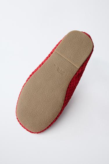 BALLERINES RÉSILLE - Rouge de Zara - Image 6
