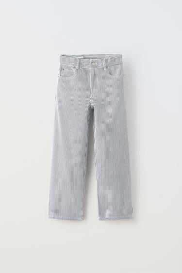 ДЖИНСЫ WIDE LEG С НАШИВКОЙ «ЗВЕЗДЫ» — Полоски от Zara — изображение 0