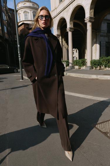 SOFT OVERSIZE COAT - Brown by Zara