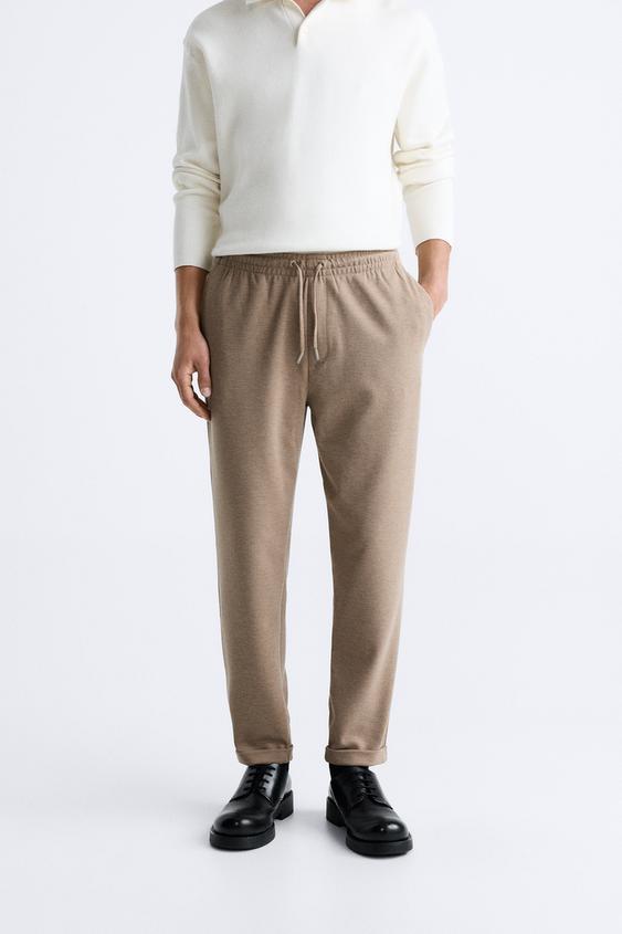 EASY CARE JOGGER WAIST TROUSERS - White