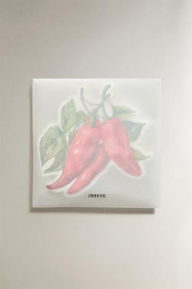 LOT DE 20 SERVIETTES DE TABLE EN PAPIER PIMENTS - Rouge de Zara - Image 3