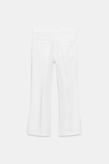 JEAN ZW COLLECTION CROPPED FLARE TAILLE MOYENNE - Blanc de Zara - Image 5