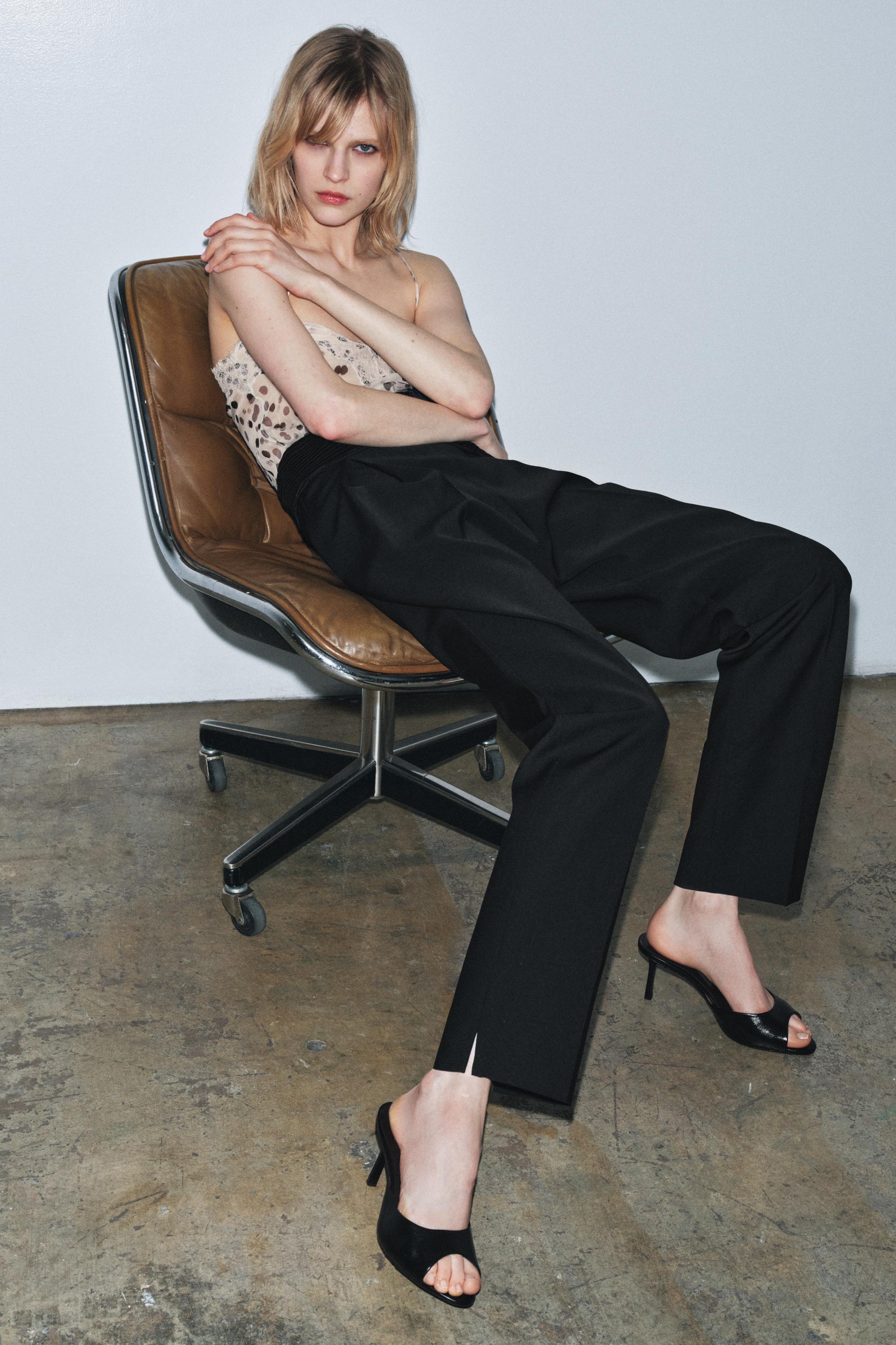 SLY ミュール todayful ameri ungrid ZARA レザーミュールサンダル - ブラック | ZARA Japan / 日本