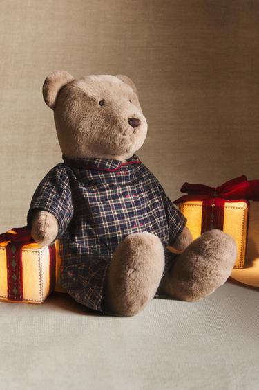 CHILDREN'S CHRISTMAS BEAR SOFT TOY (60 CM) - Brown by Zara - Image 4