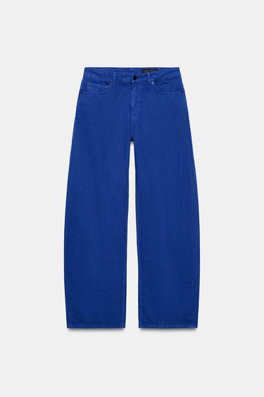 ZW COLLECTION MID-WAIST BARREL JEANS - Light blue by Zara - Image 0