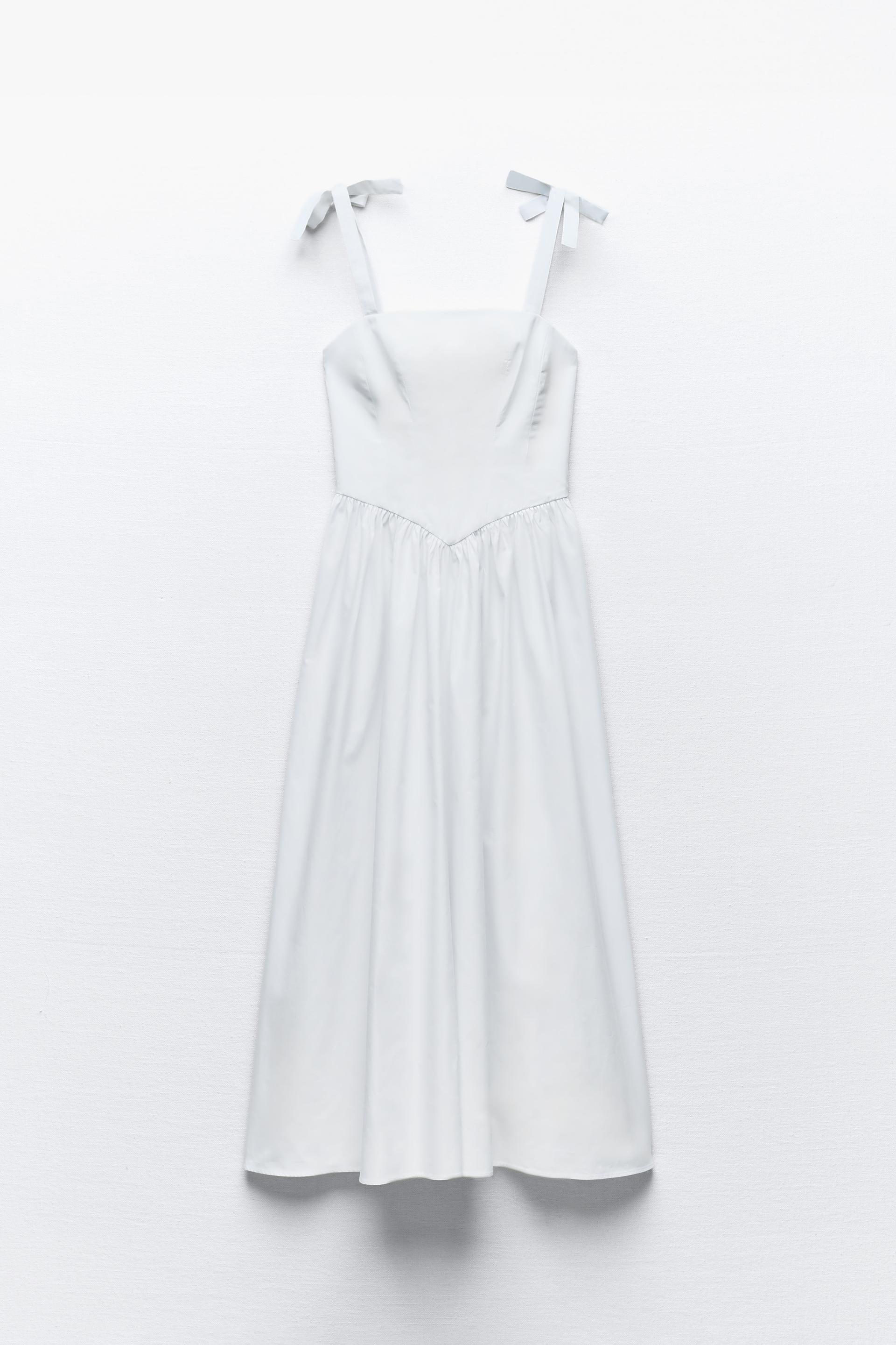 BOW MIDI DRESS - White | ZARA United States