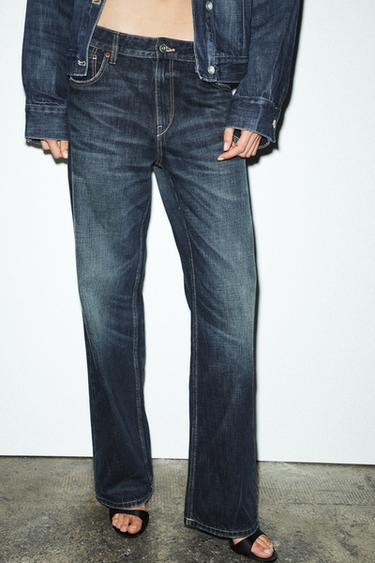JEANS TRF BOYFRIEND TIRO MEDIO - Marino de Zara