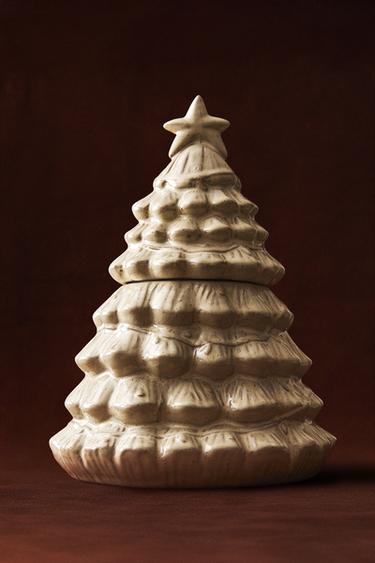 STONEWARE CHRISTMAS TREE JAR - Cream by Zara - Image 5