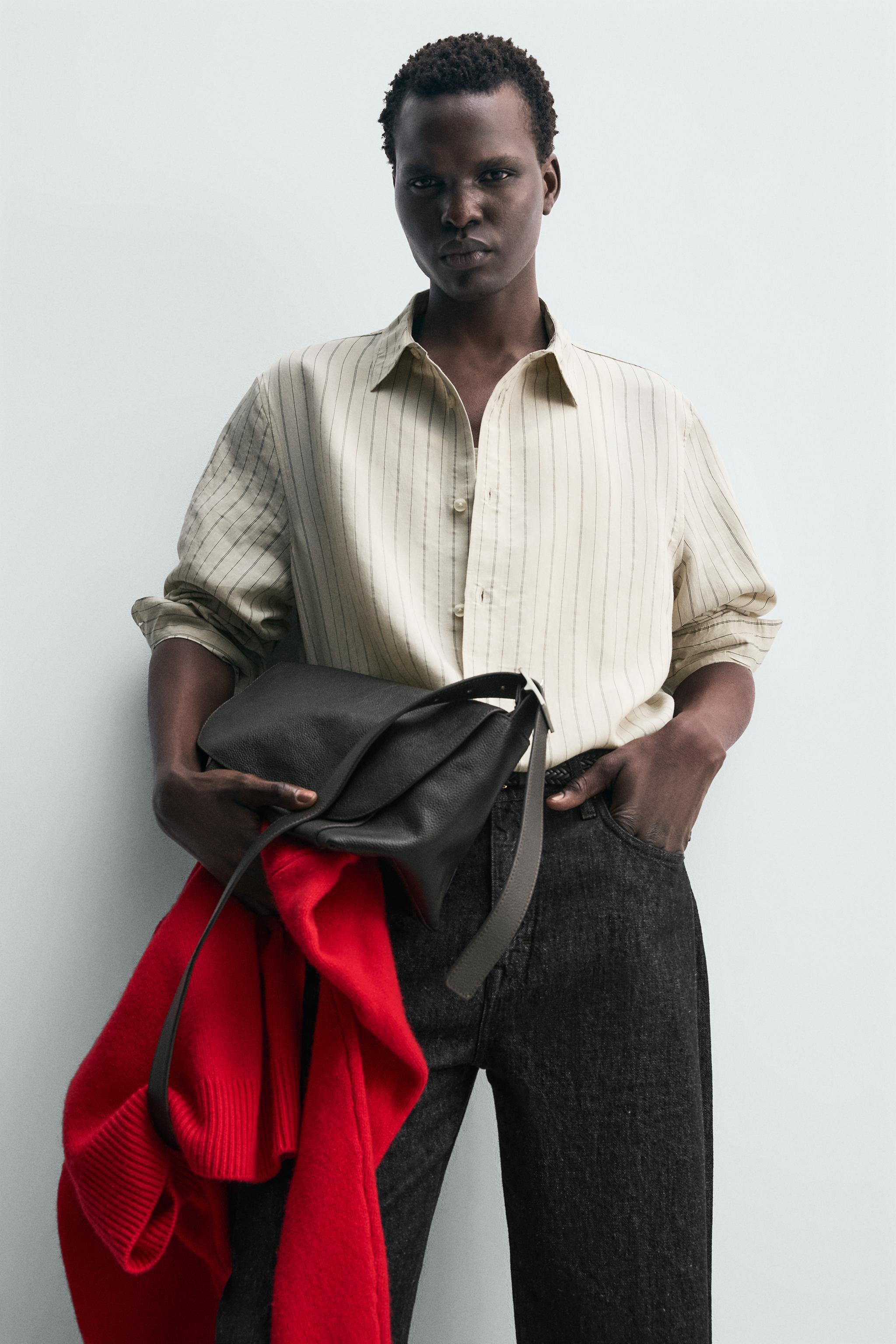 ストライプ柄フルイドシャツ - エクリュ | ZARA Japan / 日本 ストライプ柄フルイドシャツ - エクリュ | ZARA Japan / 日本