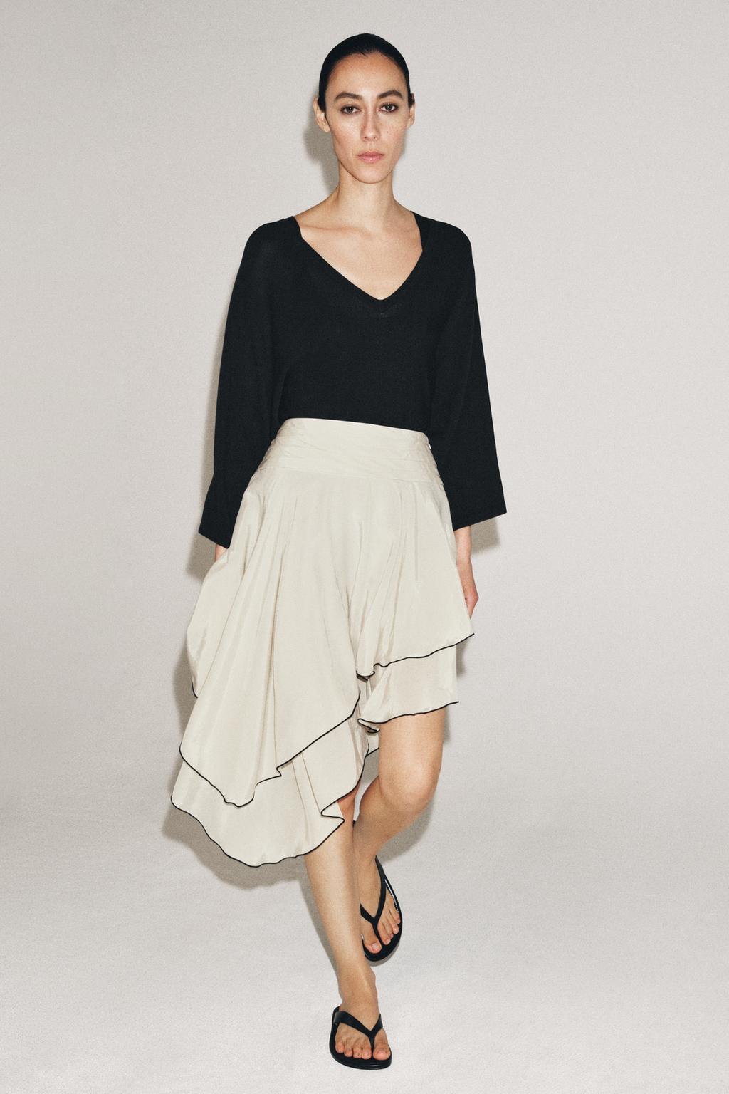 ASYMMETRIC RUFFLED SKIRT ZW COLLECTION - image 2
